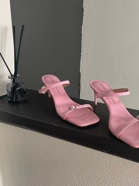 Chinese Laundry Pink Strappy Kitten Heels